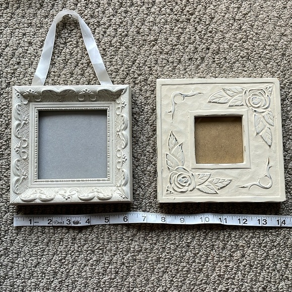 Bundle of 2 Romantic & Classical Photo Frames In White & Cream Beautiful Border - Picture 4 of 7